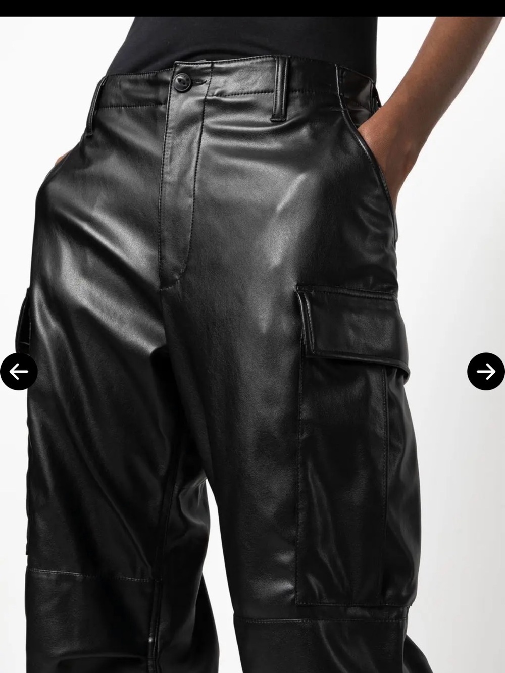 Rag & bone Sands Faux Leather Cargo Pants- Size 6